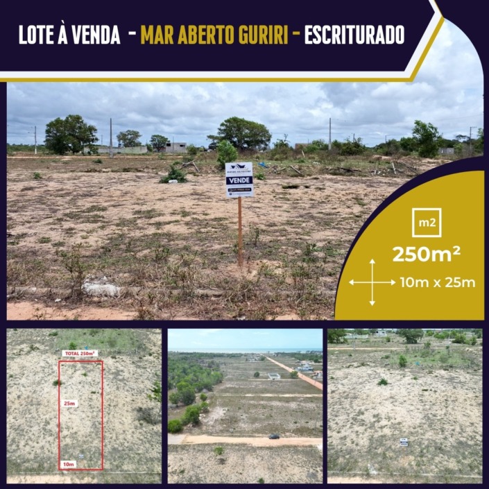 Lote à venda no Mar Aberto Guriri