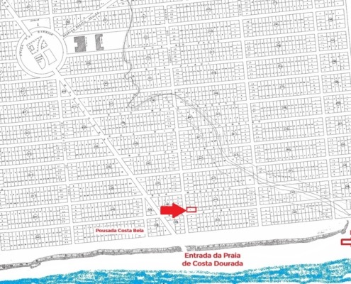 Mapa Costa Dourada - Lote 1 quadra 144 costa dourada